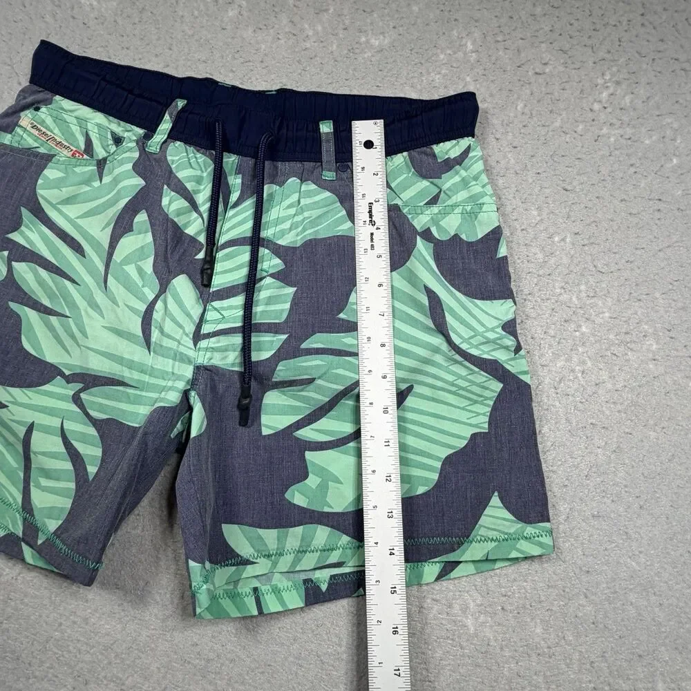 Diesel Beachwear Shorts Men’s Medium Blue  Drawstring Swim Beach Trunk